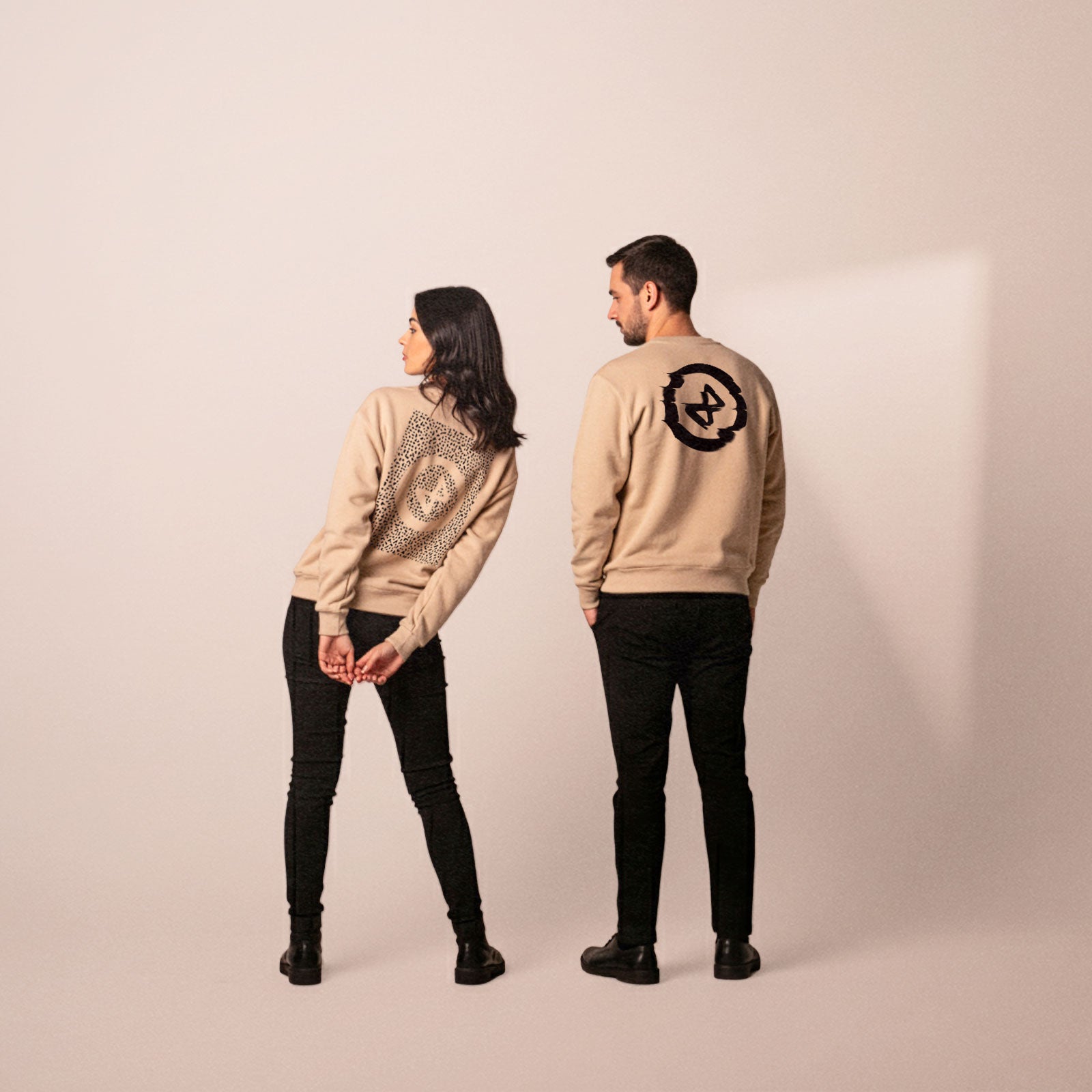 Sweatshirt Crewneck "R130" Coton Bio Sand | AIONQUEST