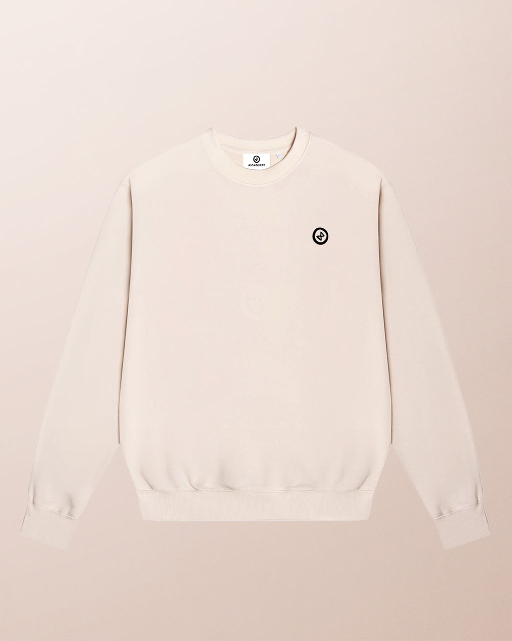Sweat-Shirt CREWNECK “Basique” –  Unisex –  Coton Organic Bio  – Sérigraphié à la Main – AIONQUEST